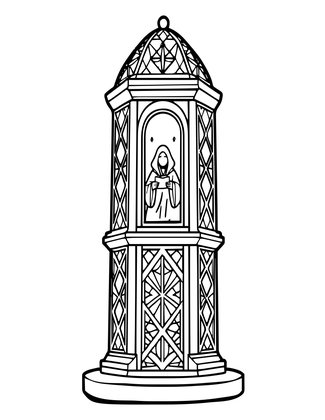 Lich's Tower - Free printable coloring page