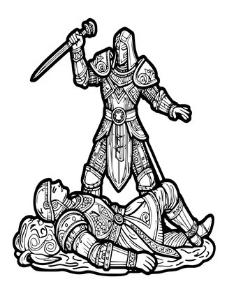 Death Knight Creation - Free printable coloring page