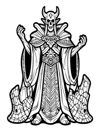 Ancient Lich - Free printable coloring page