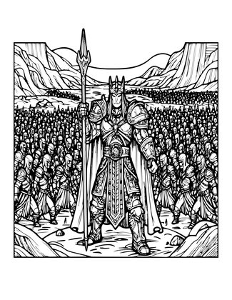 Undead Army - Free printable coloring page