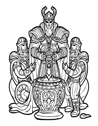 Final Confrontation - Free printable coloring page