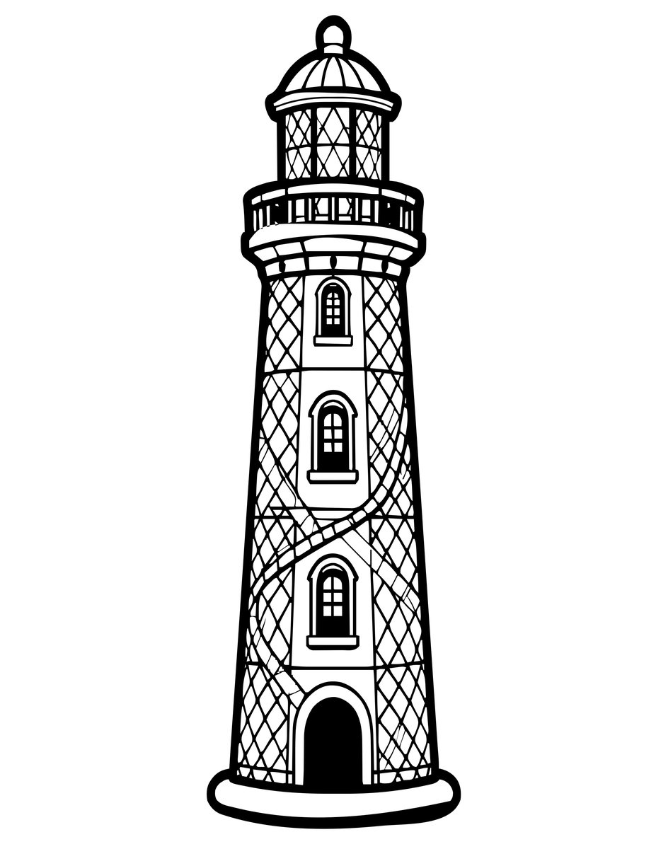 Cape Hatteras Style - free printable coloring page