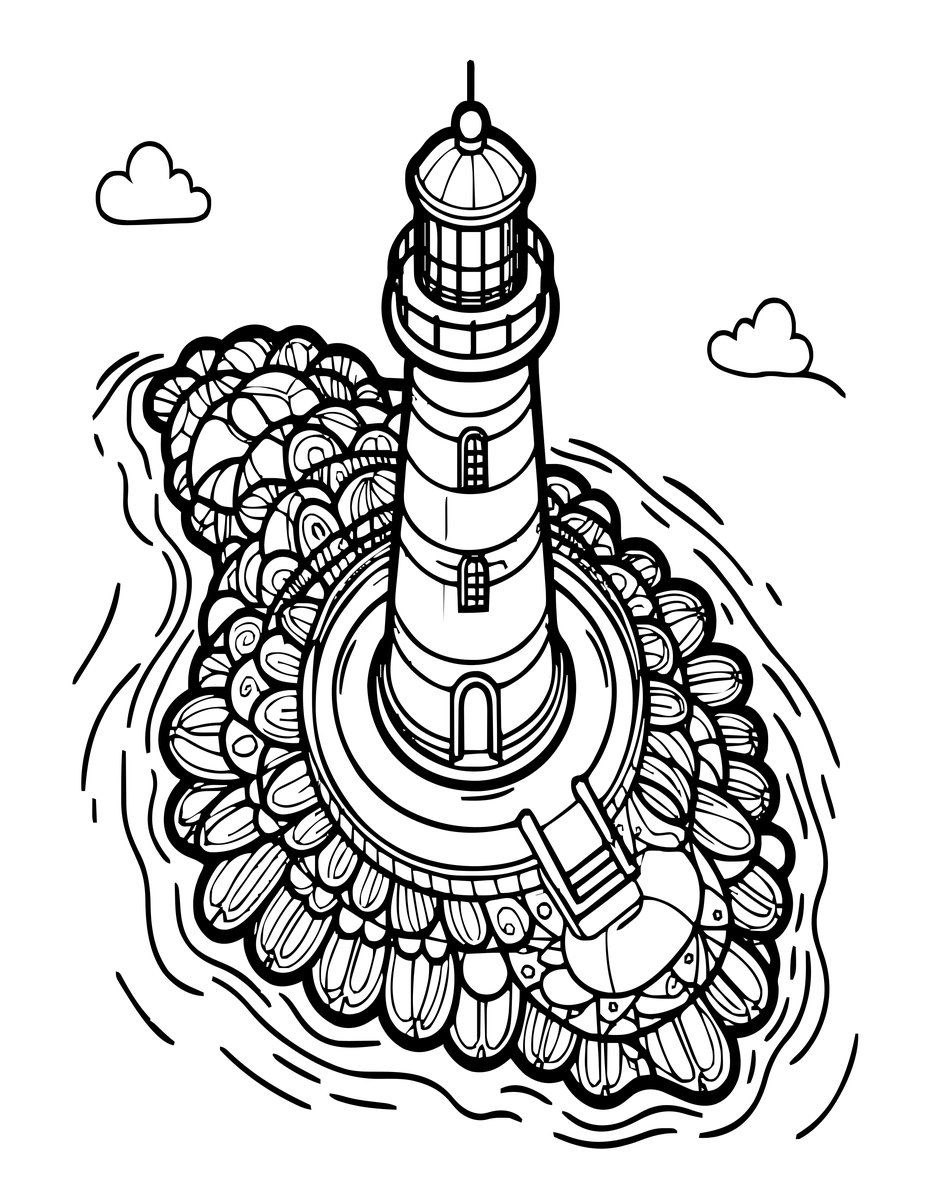 Aerial View - free printable coloring page