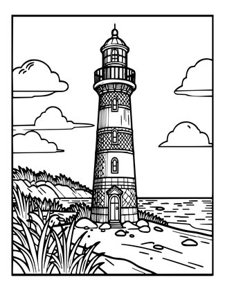 Sandy Beach - Free printable coloring page