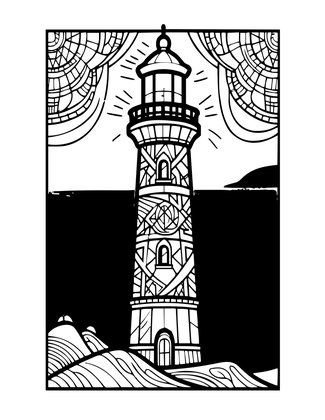 Sunset Glow - Free printable coloring page