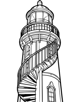 Interior Spiral - Free printable coloring page