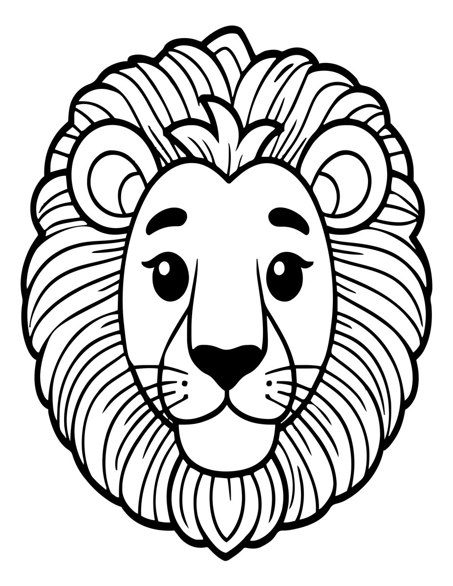 Cub Face - free printable coloring page