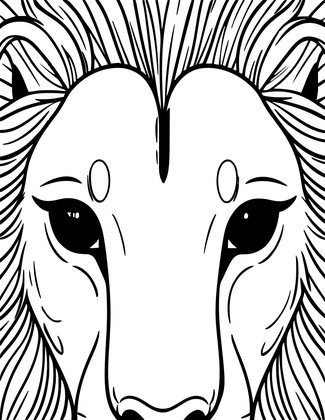 Lion Eyes Close-up - Free printable coloring page