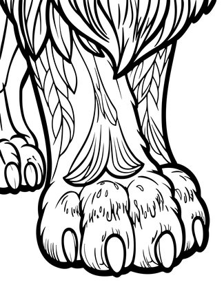 Lion Paw - Free printable coloring page