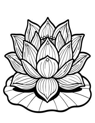 White Lotus - Free printable coloring page