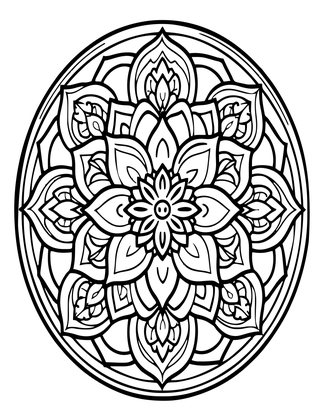 Lotus Mandala - Free printable coloring page