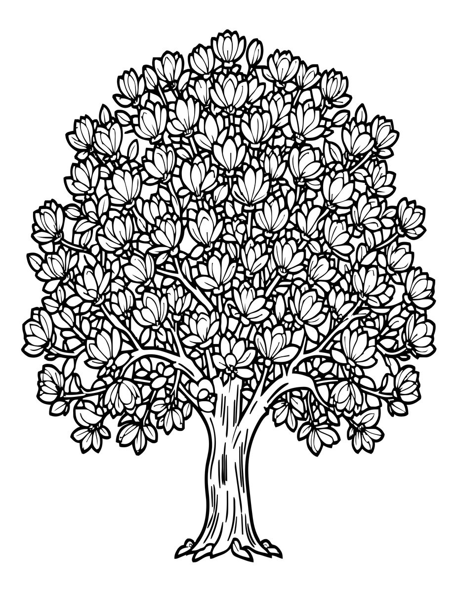 Spring Explosion - free printable coloring page