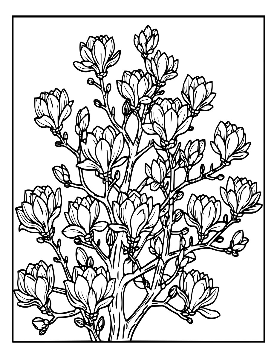 Early Bloom - free printable coloring page