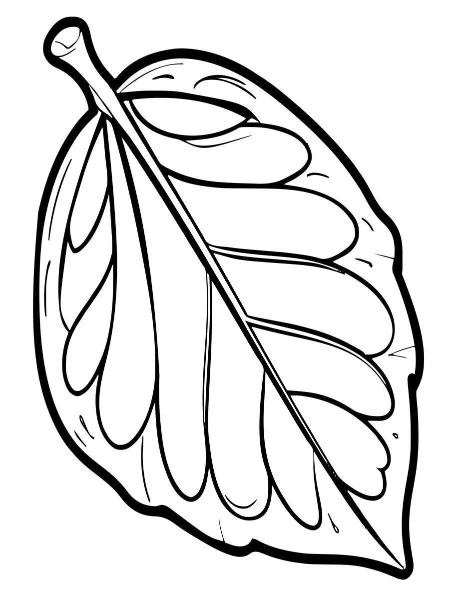 Magnolia Leaf Detail - free printable coloring page