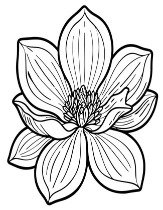 Magnolia Interior - Free printable coloring page