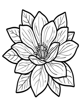 Southern Magnolia - Free printable coloring page