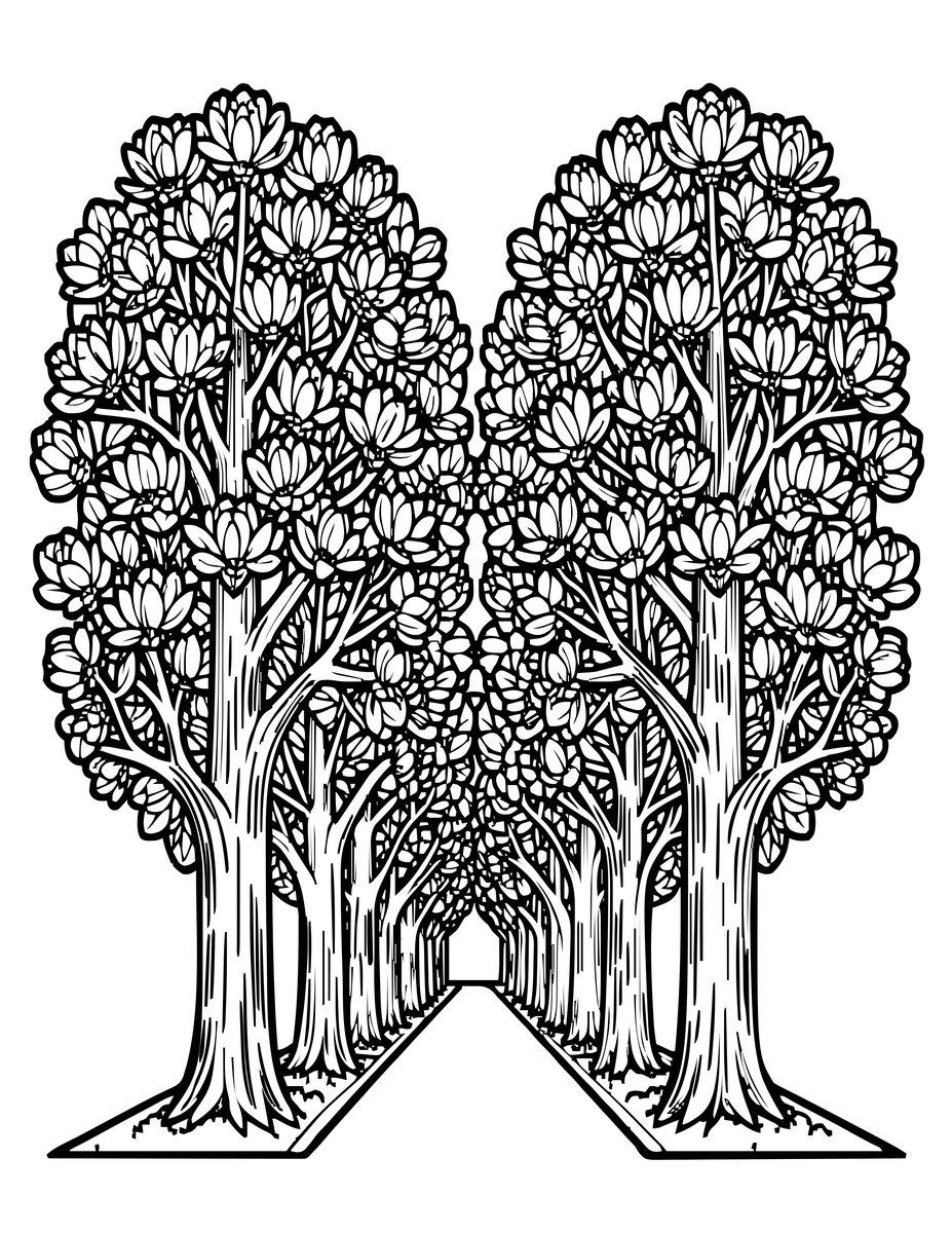 Magnolia Avenue - free printable coloring page