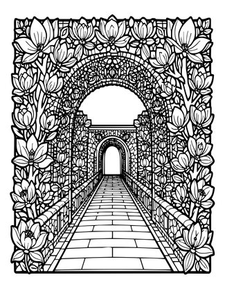 Magnolia Allée - Free printable coloring page