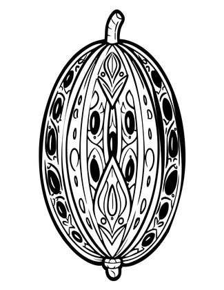Magnolia Seed Pod - Free printable coloring page