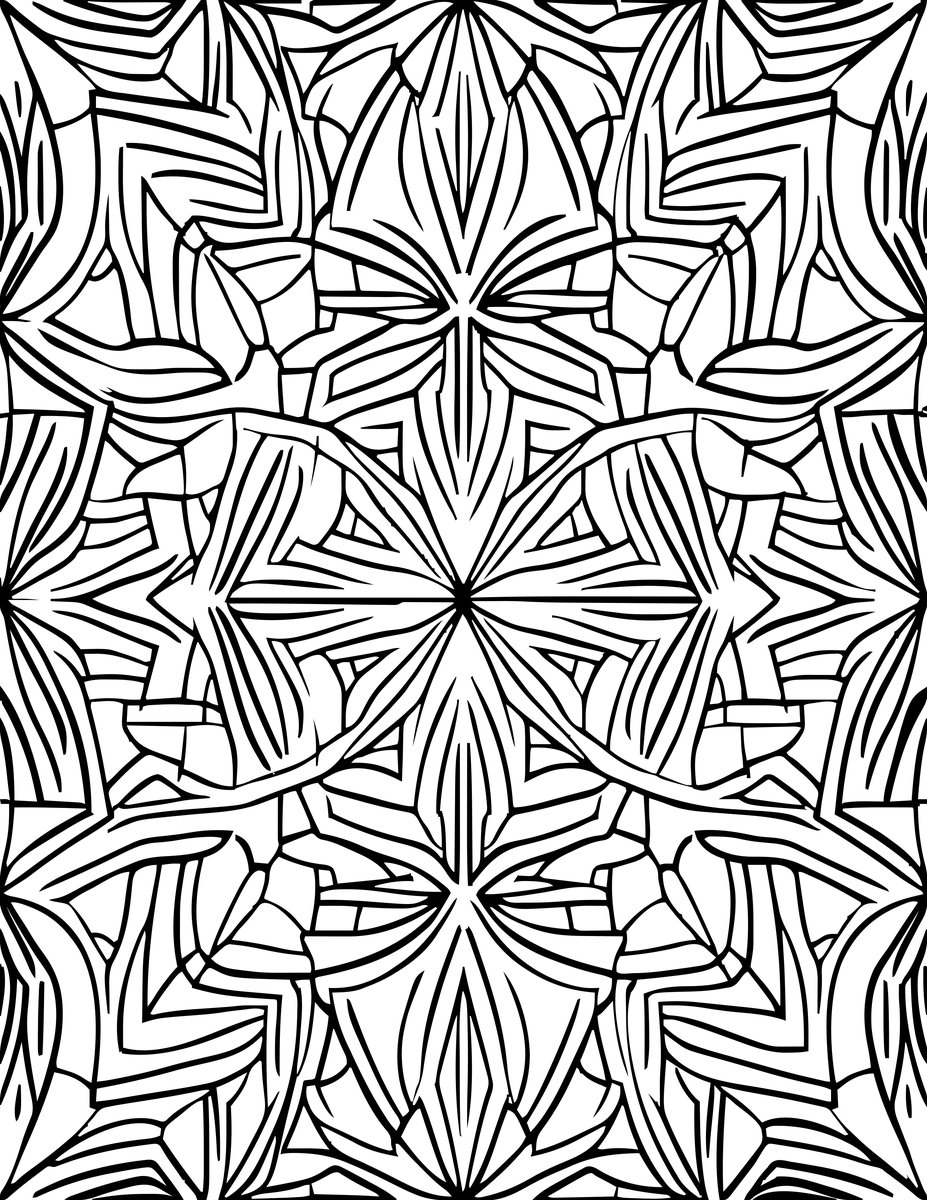 Kaleidoscope Mandala - free printable coloring page