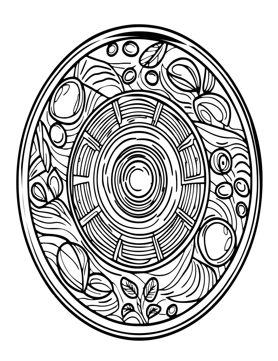 Zen Garden Mandala - free printable coloring page