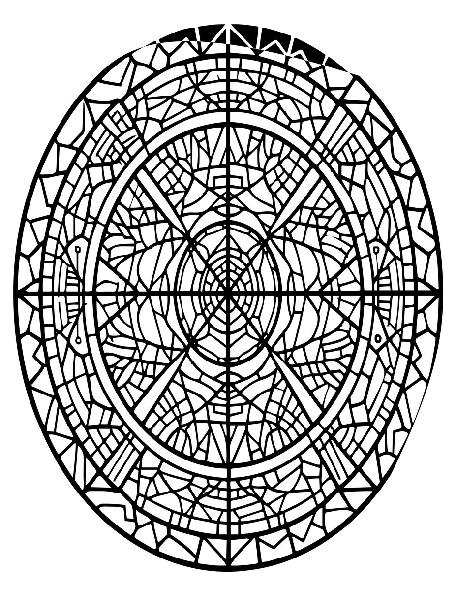 Mosaic Mandala - free printable coloring page