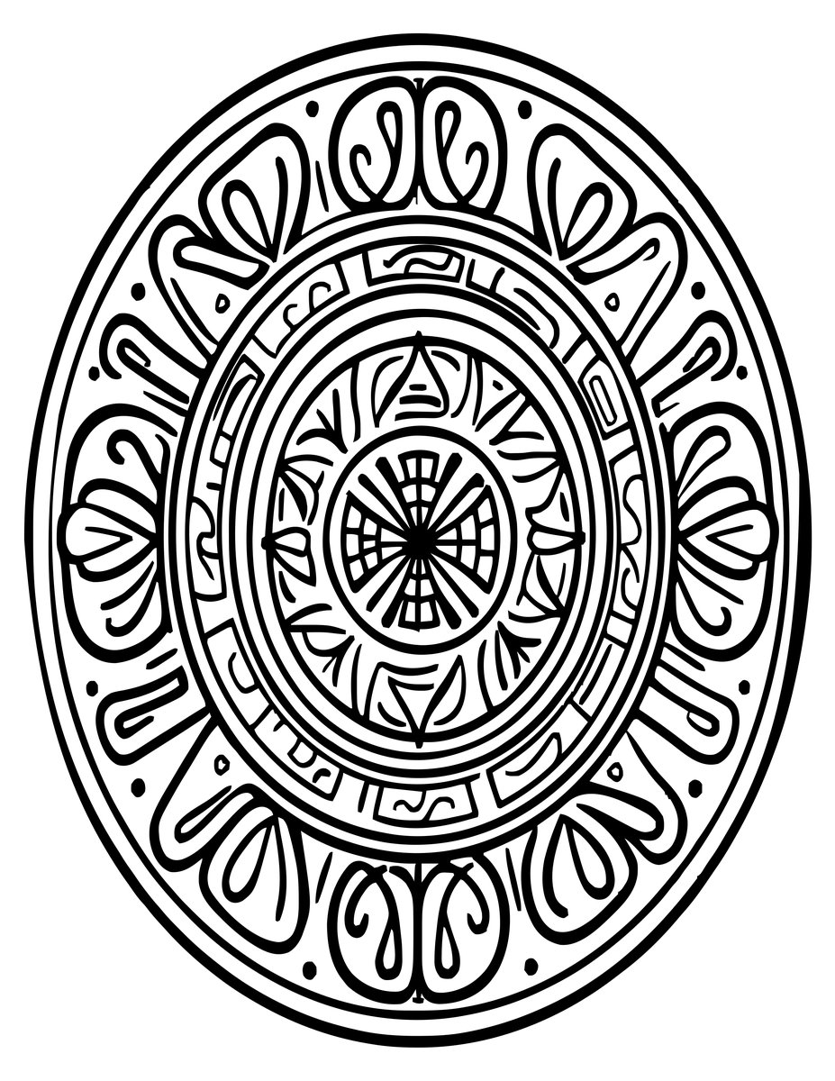 Tribal Mandala - free printable coloring page