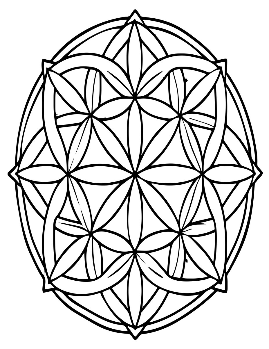 Sacred Geometry - free printable coloring page
