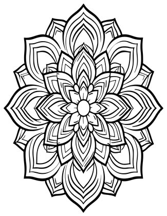 Lotus Mandala - Free printable coloring page