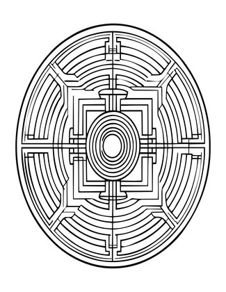 Tibetan Mandala - Free printable coloring page