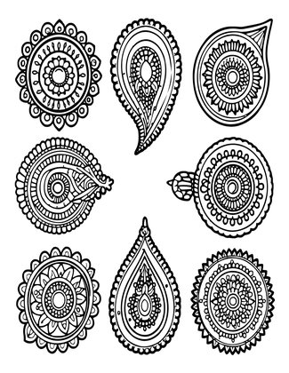 Henna Mandala - Free printable coloring page