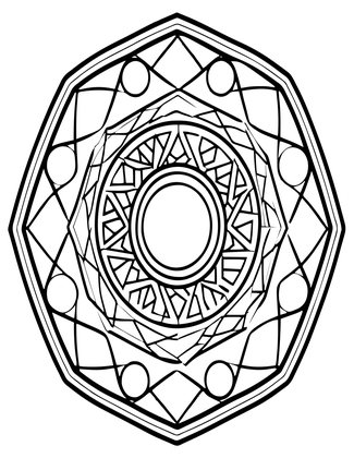 Geometric Mandala - Free printable coloring page