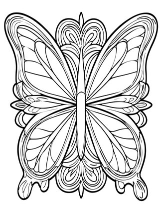 Butterfly Mandala - Free printable coloring page