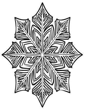 Snowflake Mandala - Free printable coloring page
