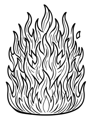 Fire Mandala - Free printable coloring page