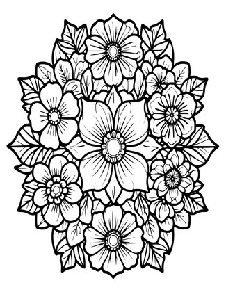 Floral Mandala - Free printable coloring page
