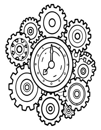 Steampunk Mandala - Free printable coloring page