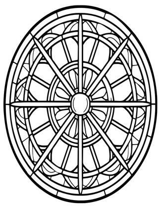 Stained Glass Mandala - Free printable coloring page