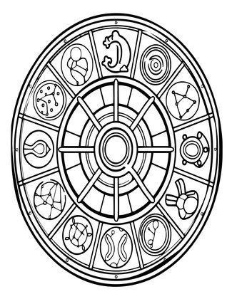 Zodiac Mandala - Free printable coloring page