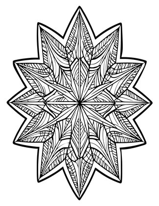 Star Mandala - Free printable coloring page