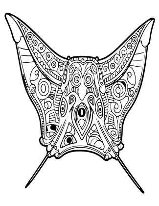 Manta Wingspan - Free printable coloring page