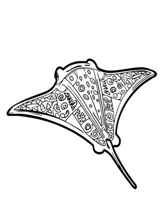 Manta Tail - Free printable coloring page