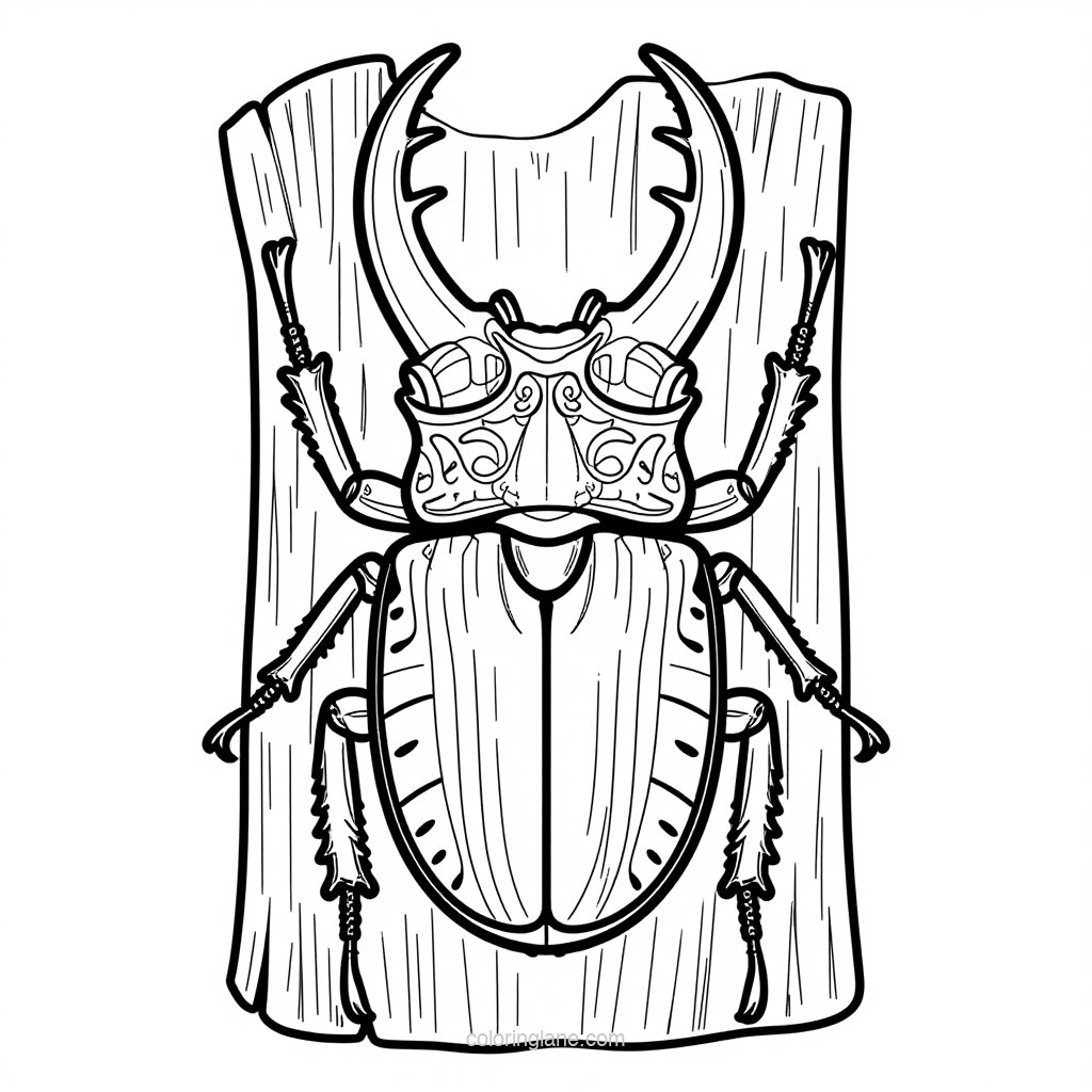 Praying Mantis - free printable coloring page