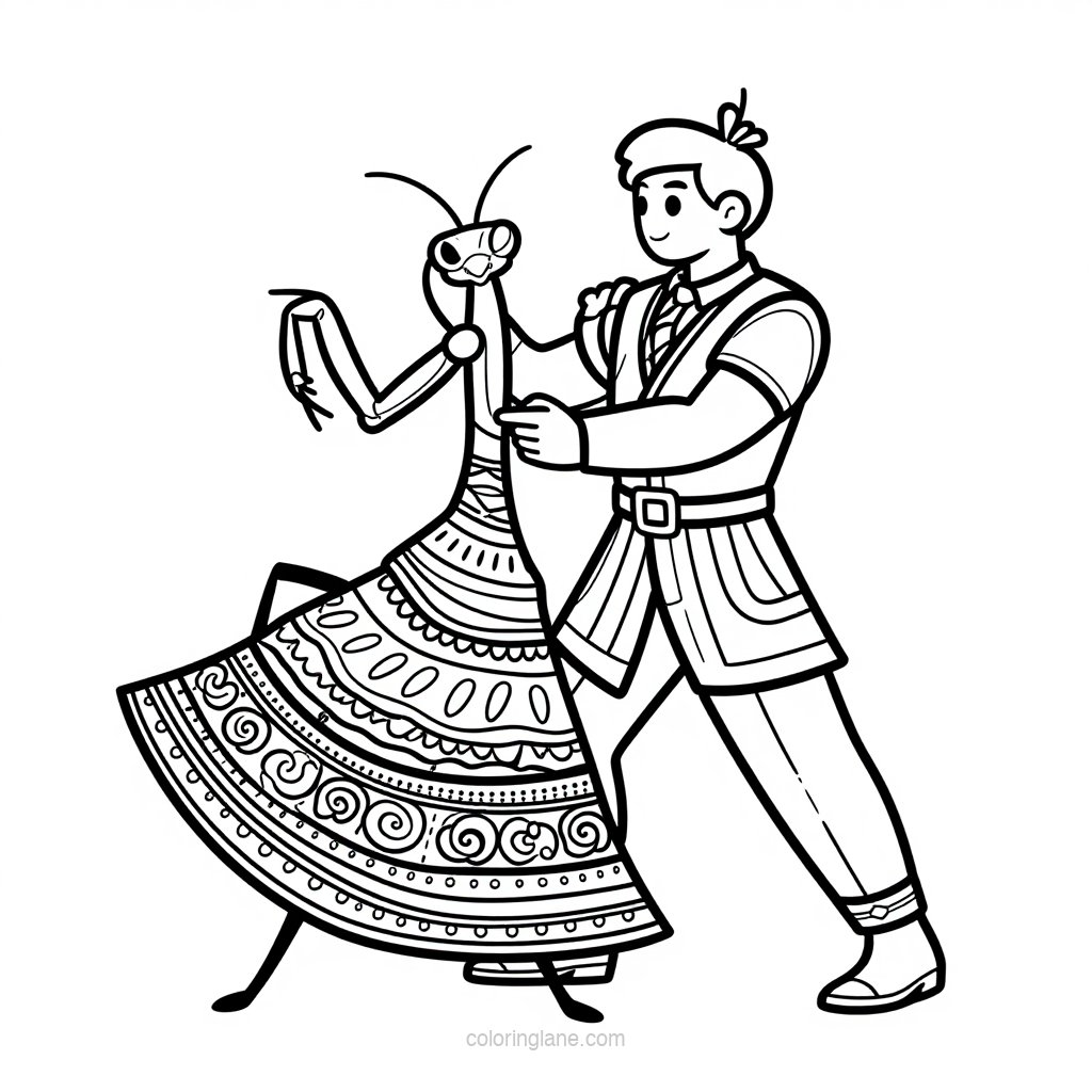 Mantis Egg Case - free printable coloring page