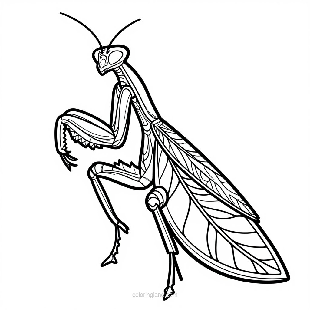 Wings Spread - free printable coloring page