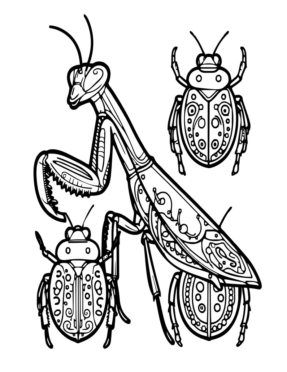 Pattern Wings - free printable coloring page