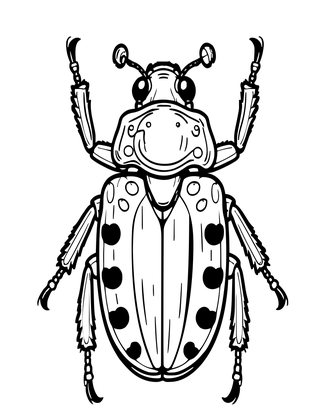 Goliath Beetle - Free printable coloring page