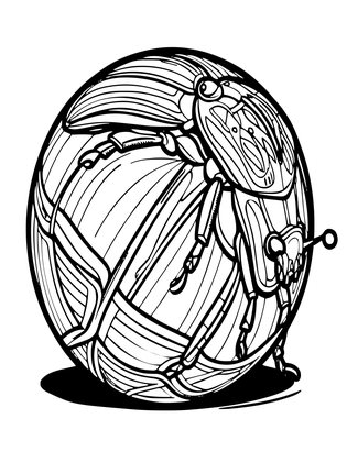 Dung Beetle - Free printable coloring page