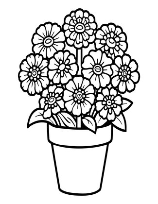 Mixed Bouquet - Free printable coloring page