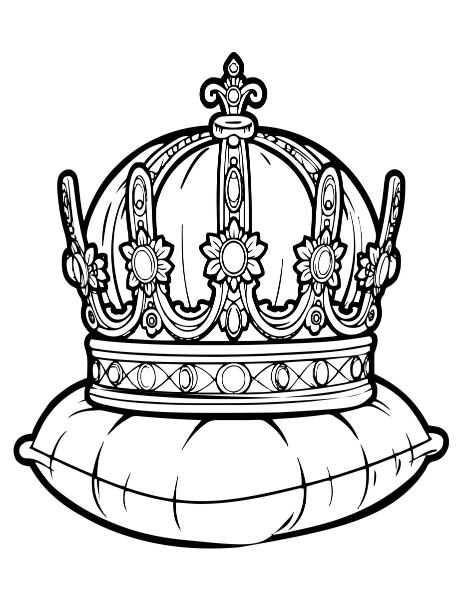 Royal Crown - free printable coloring page